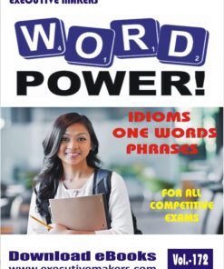 V172 ENGLISH WORD POWER [IDIOMS, ONE WORDS & PHRASES] (इस पुस्तक को निःशुल्क पढ़ने के लिए, OPEN THIS BOOK पर क्लिक करें। इस पुस्तक को डाउनलोड करने के लिए ADD TO CART पर क्लिक करें। To read this Book For Free, Click on OPEN THIS BOOK. To Download This Book, Click on ADD TO CART.)