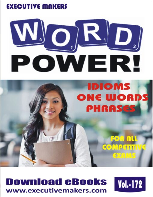 V172 ENGLISH WORD POWER [IDIOMS, ONE WORDS & PHRASES] (इस पुस्तक को निःशुल्क पढ़ने के लिए, OPEN THIS BOOK पर क्लिक करें। इस पुस्तक को डाउनलोड करने के लिए ADD TO CART पर क्लिक करें। To read this Book For Free, Click on OPEN THIS BOOK. To Download This Book, Click on ADD TO CART.)