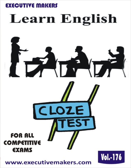 V176 ENGLISH LANGUAGE CLOZE TEST SET-1 (इस पुस्तक को निःशुल्क पढ़ने के लिए, OPEN THIS BOOK पर क्लिक करें। इस पुस्तक को डाउनलोड करने के लिए ADD TO CART पर क्लिक करें। To read this Book For Free, Click on OPEN THIS BOOK. To Download This Book, Click on ADD TO CART.)