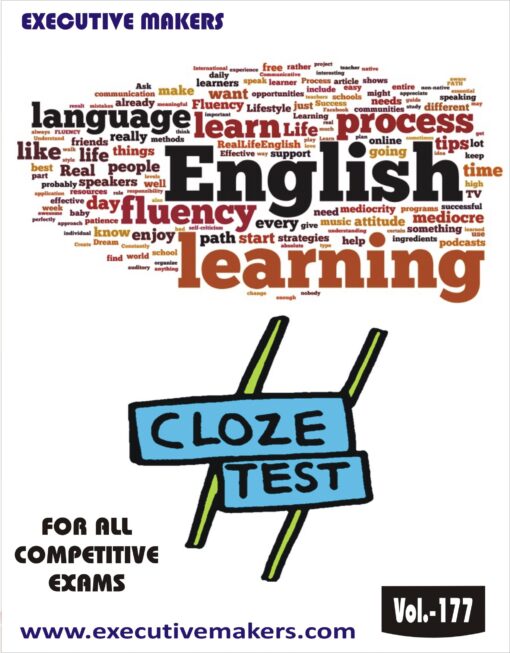 V177 ENGLISH LANGUAGE CLOZE TEST SET-2 (इस पुस्तक को निःशुल्क पढ़ने के लिए, OPEN THIS BOOK पर क्लिक करें। इस पुस्तक को डाउनलोड करने के लिए ADD TO CART पर क्लिक करें। To read this Book For Free, Click on OPEN THIS BOOK. To Download This Book, Click on ADD TO CART.)