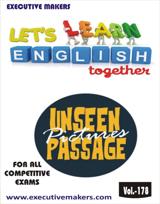 V178 ENGLISH LANGUAGE UNSEEN PASSAGE SET-1 (इस पुस्तक को निःशुल्क पढ़ने के लिए, OPEN THIS BOOK पर क्लिक करें। इस पुस्तक को डाउनलोड करने के लिए ADD TO CART पर क्लिक करें। To read this Book For Free, Click on OPEN THIS BOOK. To Download This Book, Click on ADD TO CART.)