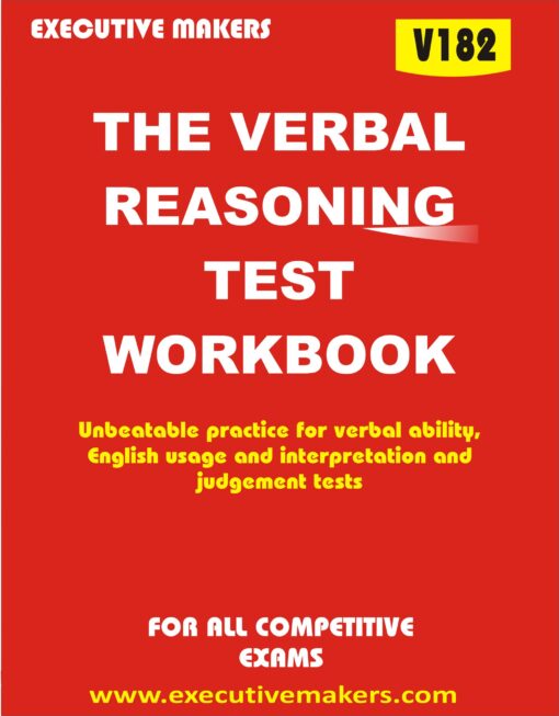V182 THE VERBAL REASONING IN ENGLISH (इस पुस्तक को निःशुल्क पढ़ने के लिए, OPEN THIS BOOK पर क्लिक करें। इस पुस्तक को डाउनलोड करने के लिए ADD TO CART पर क्लिक करें। To read this Book For Free, Click on OPEN THIS BOOK. To Download This Book, Click on ADD TO CART.)