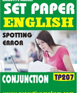 TP207 ENGLISH SPOTTING ERROR FOR CONJUNCTION SET-1 (इस पुस्तक को निःशुल्क पढ़ने के लिए, OPEN THIS BOOK पर क्लिक करें। इस पुस्तक को डाउनलोड करने के लिए ADD TO CART पर क्लिक करें। To read this Book For Free, Click on OPEN THIS BOOK. To Download This Book, Click on ADD TO CART.)