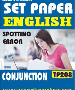 TP208 ENGLISH SPOTTING ERROR FOR CONJUNCTION SET-2 (इस पुस्तक को निःशुल्क पढ़ने के लिए, OPEN THIS BOOK पर क्लिक करें। इस पुस्तक को डाउनलोड करने के लिए ADD TO CART पर क्लिक करें। To read this Book For Free, Click on OPEN THIS BOOK. To Download This Book, Click on ADD TO CART.)
