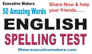 50 Amazing English Words of Spelling Test